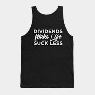 Trader Dividends Saying | Trading Stock Exchange Tank Top